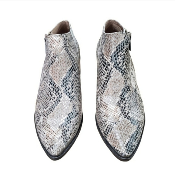 Lucky Brand Snake Embossed Ankle Boots - Picture 2 of 6